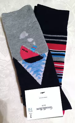 Goodfellow & Co Shark Boat Crew Socks 2 Pack Men's Size 7-12 • $5