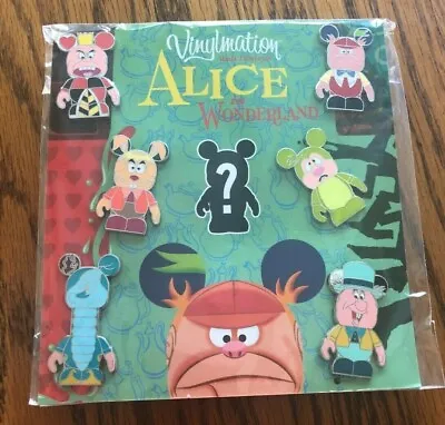 Alice In Wonderland Vinylmation Booster Disney Pin Set Mystery Chaser On Back • $60