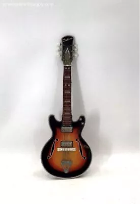 Vintage Deluxe Brown Black 6 String Practice Toy Electric Guitar • $19.99