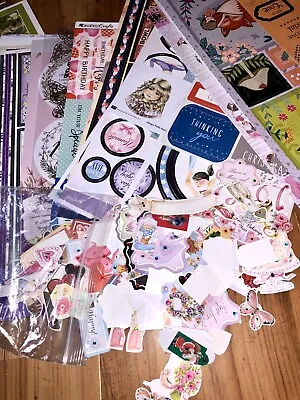 Craft Job Lot Hunkydory Kanban Toppers Frames Card Making Scrapbook Foiled Gems • £3.99