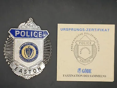 £25.81 • Buy Massachusetts USA Police Police Badge Badge Brand Badge Certificate Order