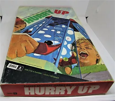 NICE Vintage HURRY UP Marble Race Game 1971-Parker Brothers -100% Complete. • $28.99