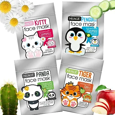 £2.74 • Buy Animal Panda/Cat/Tiger/Penguin Face Sheet Mask Moisturising Skin Treatment Pack
