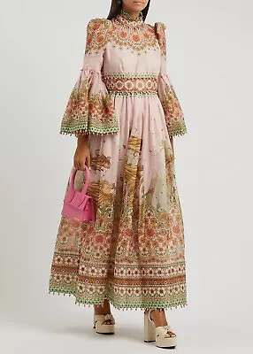 $450 • Buy Zimmermann Midi Dress Size 1 Pink Floral