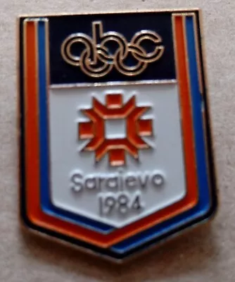 1984 ABC Olympic Pin Sarajevo Media Press Rings • $4