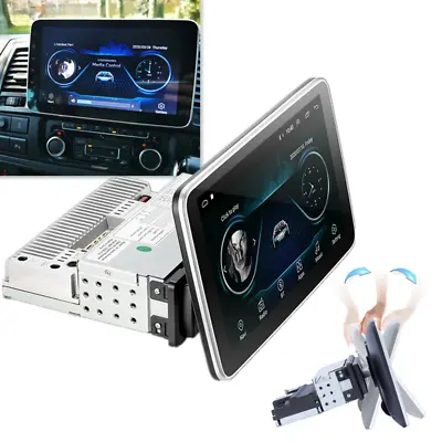 Manual Rotation 10.1inch Android Car Multimedia Player Radio 1Din GPS Navigation • $207.75