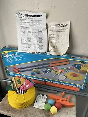 Vintage 1987 Nerf Indoor Mini Golf 9-Hole Golf Course Parker Brothers Complete • $49.99