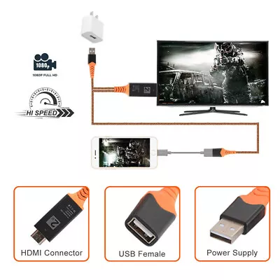 Type C To HDMI HDTV AV TV Cable Adapter For Samsung Galaxy /IPhone Series PC • $23.54