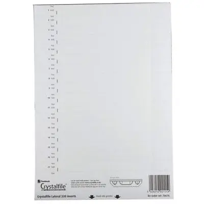 Rexel Printable Inserts For 330 Lateral Suspension File Tabs White Crystalfile • £6.84