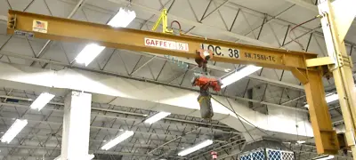 Gaffey Wall Mount Jib Crane 1/2 Ton W/ Air Hoist Span Of 9ft 9  1000lbs Capacity • $4000