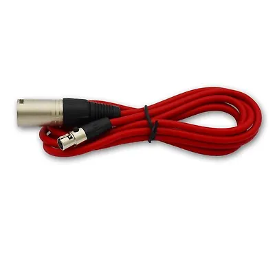 3 Pin XLR Male Plug To Mini Xlr Female Shielded Audio Microphone Cable 6 Ft Red • $16.40