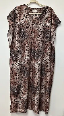Vintage Leopard Print MooMoo Dress Night Moves O/S • $29.99
