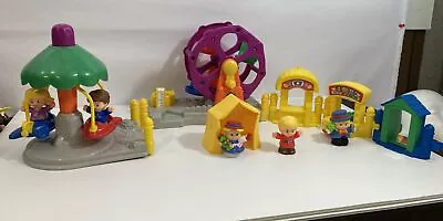 Fisher Price Little People Carnival Circus 11 Piece Lot Swing Ferris Wheel Works • $38.73