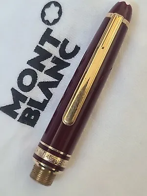 Vintage Montblanc 164 Burgundy Gold Trim Ballpoint Pan Cap With Twist Mechanism • $95