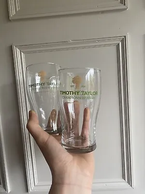 Timothy Taylor Championship Beer Half Pint Glass Home Bar Glasses • £5
