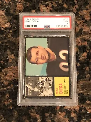 1962 Mike Ditka #17 Football Card PSA 3 • $309.99