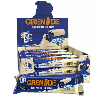 Grenade High Protein Low Sugar Bar - Oreo White 12 X 60 G • £19.99