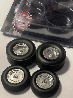 1/18 Drag Wheels & Tires. Acme #A1806128W. For Parts Swap Or Diorama. • $20