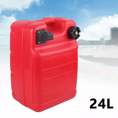 Portable Boat 6 Gallon Gas Fuel Tank Red Plastic Outboard External Fuel Tank • $57