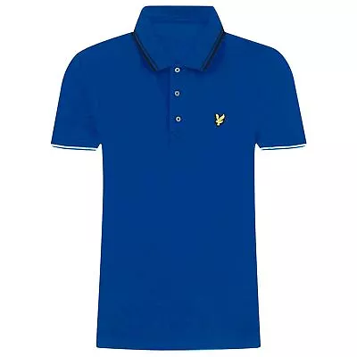 Lyle & Scott Mens Polo Shirt Short Sleeve Tipping Cotton Pique Tee T-Shirt Top • £10.99