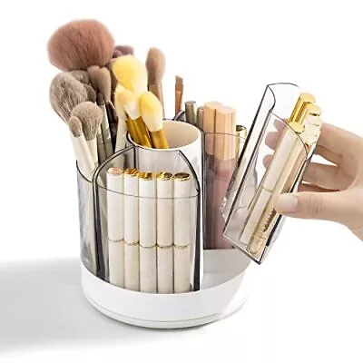 Make Up Brush Holder Organzier 360 Rotating Makeup Brush Container With Removabl • $18.88