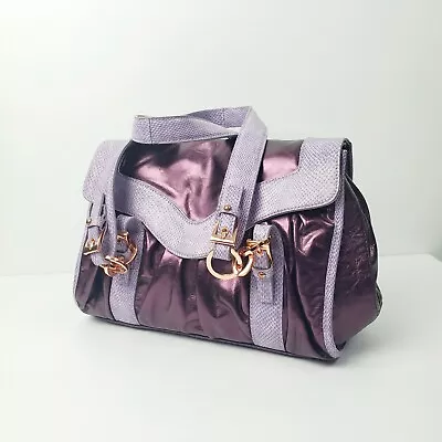 LIMITED EDITION La Gioe Di Toscana By Sharon Gioe Purple Leather Tote NWOT • $199.95