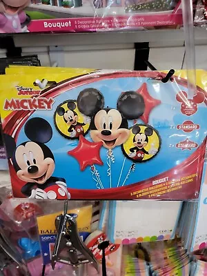 5 Piece Mickey Mouse Forever Balloon Foil Bouquet Party Supplies Brand New • $15