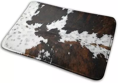 Cowhide Cow Skin Print Pattern Memory Foam Bath Rug Soft Absorbent Floor Mats • $20.89