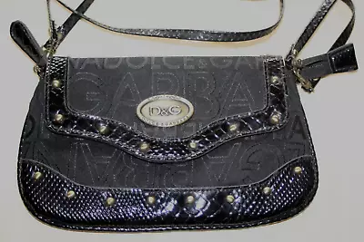 £19 • Buy GENUINE D&G (Dolce And Gabbana) SMALL Black Leather Shoulder Bag