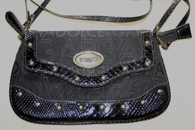 £19 • Buy GENUINE D&G (Dolce And Gabbana) SMALL Black Leather Shoulder Bag