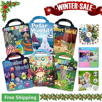 6 Set Puffy Sticker Books For Kids - Enhance Thinking Creativity & Coordination • $25.99