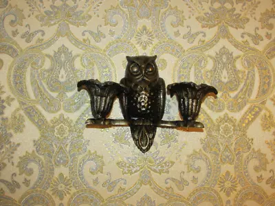 Vintage Soviet Owl Wall Candle Holder Decorative Metal Candelabrum Candlestick • $40