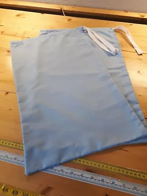 2 Uniform Wash Bag Ppe Laundry Drawstring Bag  Nurses Healthcare In Blue Cotton  • £4.50