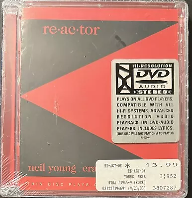 NEIL YOUNG & CRAZY HORSE Reactor DVD Audio Remastered 2004 Reprise R9 73946 • $19.99