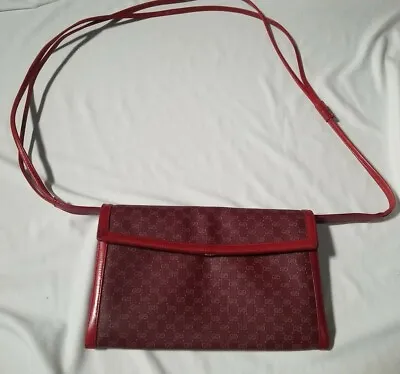 Vintage Gucci Clutch / Crossbody Red Monogram Bag • $274.99