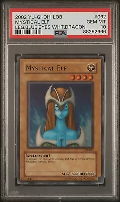 Yugioh PSA 10 2002 Mystical Elf LOB-062 Super Rare OG Unlimited (STOCK PHOTO) • $139.95
