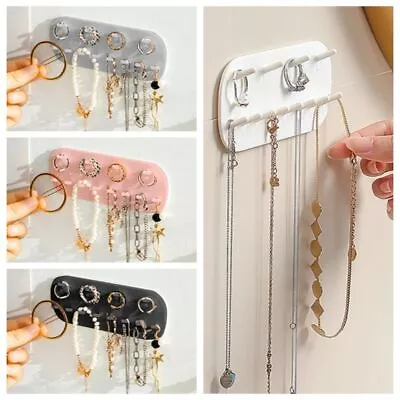 Wall-mounted Earring Necklace Display Rack PP Key Chain Watch Storage Rack • $11.29
