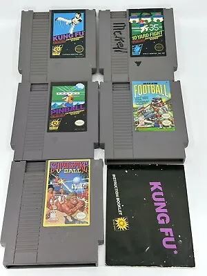 NES Video Game Lot Nintendo Authentic Tested 5 Nintendo Games Kung Fu... • $44.99