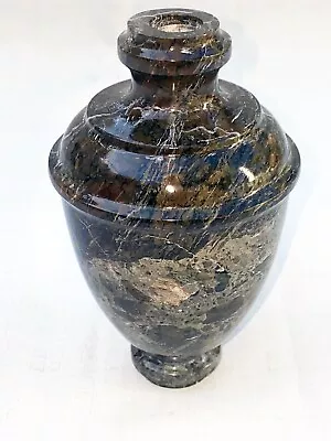 NEW OLD STOCK 3  DIA  X 5 H DARK GREEN URN Onyx Marble Lamp BREAK COLUMN PART • $18