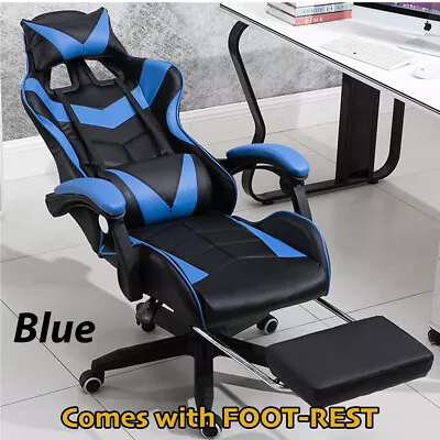 $219.95 • Buy Gaming Chair Office Seating Racing Computer PU Leather Executive Racer Footrest