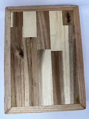 Vtg Solid Wood CUTTING Bread BOARD Country Chop Block 12.5  X 9.25  X 1.5  • $32