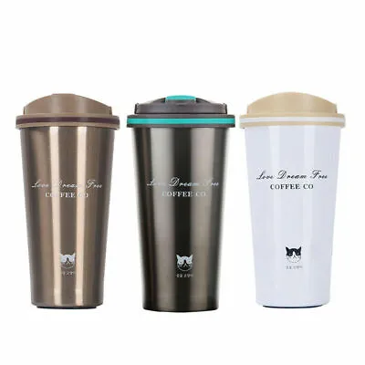 $22.70 • Buy 500ml Insulated Thermal Car Travel Coffee Mug Cup Stainless Steel Vacuum Thermos