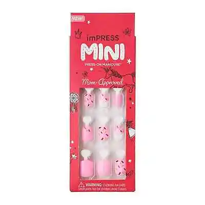 Girl's Press-On Manicure KISS Impress Mini Pink Super Duper 20 Nails Mom Approve • $9.99