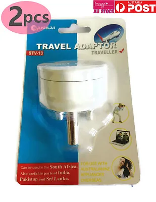 $20.99 • Buy 2x Generic STV-13 Universal Travel Adapter AU NZ To Pakistan South Africa India