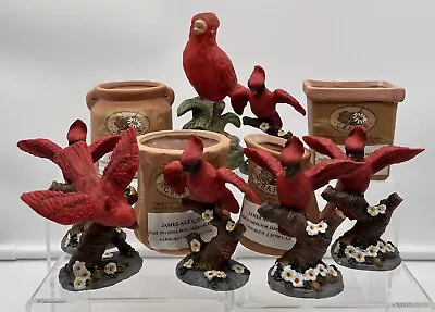 Terracotta Pots And Cardinal Figurines - Crafting Art Projects • $14.95