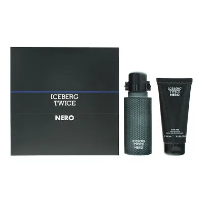Iceberg Twice Nero 2 Pcs Gift Set EDT 125ml - Bath & Shower Gel 100ml Men Spray • £22.16