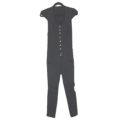 MET Jean Italy Jumpsuit Skinny Black Wash Stretch Cap Sl Jumper Slim Steampunk • $38.36