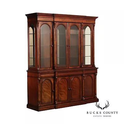 Henredon Empire Style Mahogany Breakfront China Cabinet • $3495