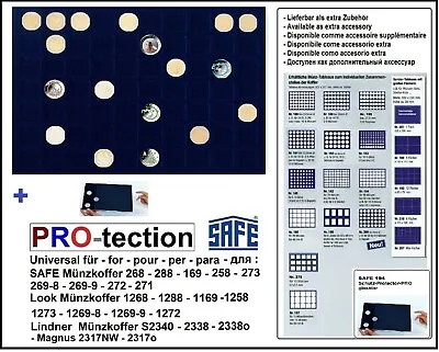 Coin Trays 70 Square Compartments 26 - 275 Mm Blue Safe 182 +194 Protective • £10.19