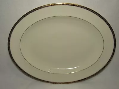 Minton St. James Bone China 13” Oval Serving Platter - Gold Trim - EUC • $74.99